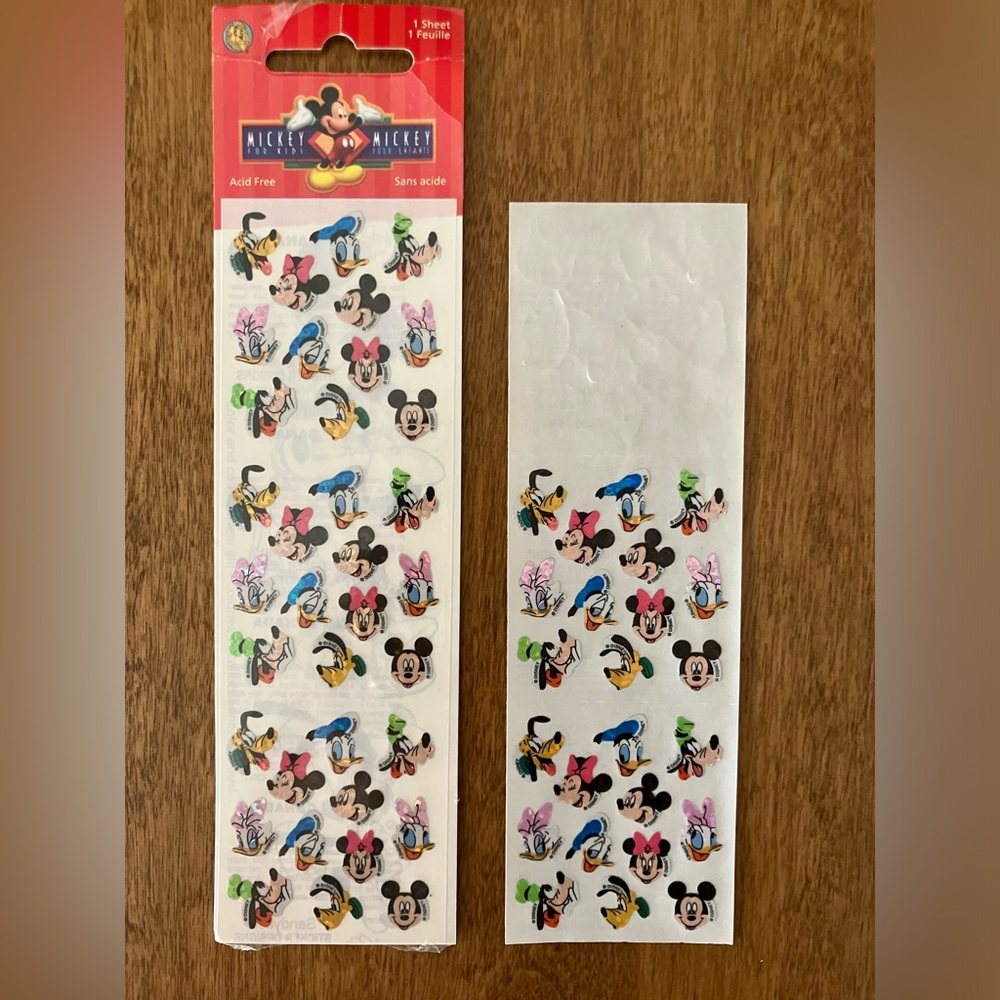 Vintage Sandylion Disney Character Metallic Glitter Heads